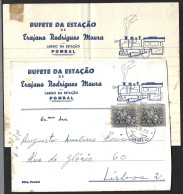 Carta Do Bufete Da Estação De Comboios De Pombal 1972. Cavalinho. Letter From The Buffet At Pombal Railway Station 1972. - Storia Postale