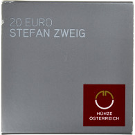 Autriche, 20 Euro, Stefan Zweig, 2013, Vienna, Proof, FDC, Argent, KM:3219 - Autriche