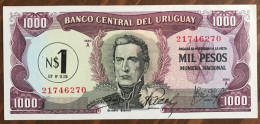 Uruguay 1.000 Pesos Resello N$ 1 - Uruguay