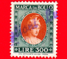 ITALIA - Usato - Marca Da Bollo - Fiscali - Lire 300 - Fiscaux