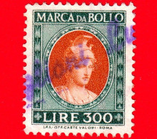 ITALIA - Usato - Marca Da Bollo - Fiscali - Lire 300 - Revenue Stamps