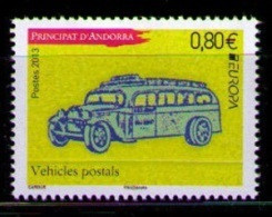 ANDORRA FRANCESA 2013 - EUROPA - VEHICULO POSTAL - 1 SELLO - Bus