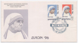 Mother Teresa, Saint, Religion, Peace, Nobel Prize, Famous Women, Albania Official FDC - Mother Teresa
