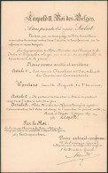Diplôme Sans Médaille - M. WOUTERS Nommé Chevaliers De L'ordre De Léopold / Ministère CDF Vanderpeereboom (Oostende 1899 - Belgien
