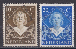 Pays Bas - 1930 - 1948 ( Wilhelmine )   Y&T  N ° 497  498  Oblitéré - Gebruikt