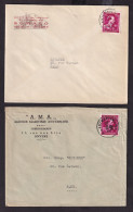 DDEE 771 -- 3 X Enveloppe TP Moins 10 % ANTWERPEN 1946 - Entetes Agences Maritimes SOMACO Et A.M.A. - 1946 -10%