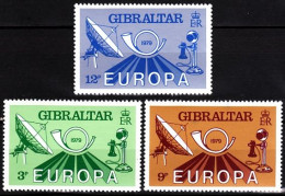 GIBRALTAR 1979 EUROPA: Postal History. Telephone Radar Horn. Complete Set, MNH - 1979