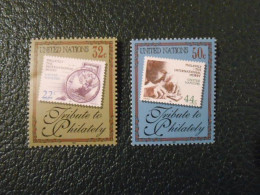 NATIONS-UNIES NEW-YORK YT 733/734 HOMMAGE A LA PHILATELIE** - Unused Stamps