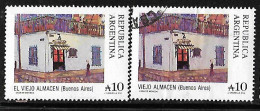 ARGENTINA - AÑO 1988 - Sitios Y Monumentos - "VIEJO ALMACEN Y EL VIEJO ALMACEN" Leyenda Modificada - Used Stamps