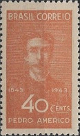 BRAZIL - BIRTH CENTENARY OF PEDRO AMÉRICO (1843-1905), PAINTER 1943 - MNH - Unused Stamps
