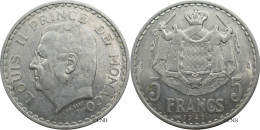 Monaco - Principauté - Louis II - 5 Francs 1945 - SUP/AU55 - Mon6137 - 1922-1949 Louis II
