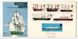 Great Britain 1969 FDC Scott 575-580 British Ships - 1952-1971 Dezimalausgaben (Vorläufer)