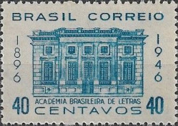 BRAZIL - 50th ANNIVERSARY OF THE BRAZILIAN ACADEMY OF LETTERS 1946 - MNH - Unused Stamps