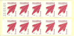 POLYNESIA, 2005, Booklet / Carnet 8  Marara Red, 10x TVP, Daté 15.03.05 - Carnets