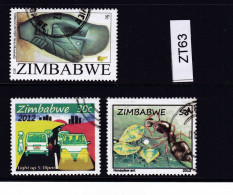 Zimbabwe 2012 3 Single Stamps VFU / Used / O (Simbabwe) ZT63 - Zimbabwe (1980-...)