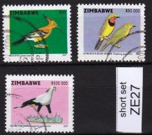 Zimbabwe 2007 Birds $50 / $50,000 / $100,000 VFU / Used / O (Simbabwe) High CV! ZE27 - Zimbabwe (1980-...)