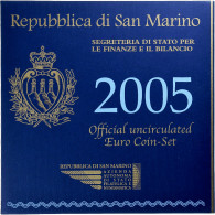 Saint Marin , Set Euros, 2005, Coffret, FDC - San Marino