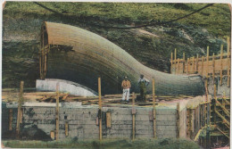 Postcard  Colon (Panama ) RARE  Penstock Construction Site ?  Tunnel ?  Post Marks - Panama