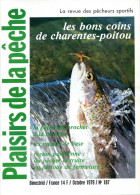 PLAISIRS DE LA PECHE N° 187 De 1979  Bons Coins De Charentes Poitou , Peche Brochet A La Mouche - Hunting & Fishing