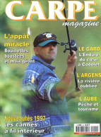 CARPE MAGAZINE N° 50  1997 Revue Du Pêcheur Pêche  Gard Codolet , Argens , Aube - Fischen + Jagen