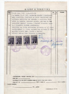 1974. YUGOSLAVIA,SERBIA,BELGRADE,LAND REGISTRY FOR HOUSE IN BELGRADE,4X1 DIN. COURT TAX,REVENUE STAMP,SLOVENIAN TEXT - Lettres & Documents