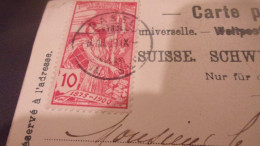 SUISSE  PRECURSEUR  BASEL  BALE TRAMWAY  VIGNETTE JUBILE UNION POSTALE UNIVERSELLE 1875 1900 - Bazel