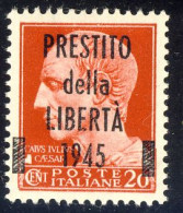 1945 - Emissione Di Viareggio - Imperiale 20 C. Soprastampato "Prestito Della Libertà 1945" Nuovo MNH - Emissioni Locali/autonome