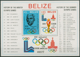 Belize 1981 Geschichte Der Olympischen Spiele Block 36 A Postfrisch (C97372) - Belize (1973-...)