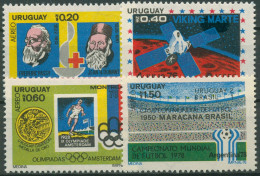 Uruguay 1976 Jahresereignisse Nobelpreis Olympia Marssonde 1436/39 Postfrisch - Uruguay