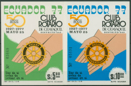 Ecuador 1977 Rotary Club Block 76/77 Postfrisch (C97363) - Ecuador