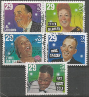 USA 1994 Popular Singers SC.# 2849/53 - Cpl 5v Set In VFU Condition - Singers