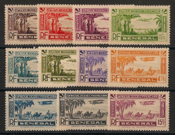SENEGAL - 1935 - Poste Aérienne PA N°YT. 1 à 11 - Série Complète - Neuf Luxe ** / MNH / Postfrisch - Poste Aérienne