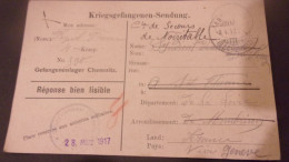 WWI Camp Prisonniers CHEMNITZ  KRIEGSGEFANGENEN SENDUNG FELDPOSTKARTE - Guerre De 1914-18