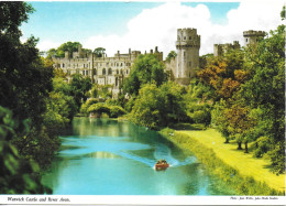 WARWICK CASTLE AND RIVER AVON, WARWICK, WARWICKSHIRE, ENGLAND. UNUSED POSTCARD   Tw7 - Warwick