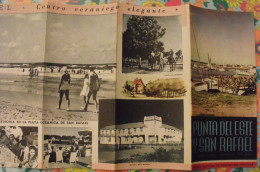 Uruguay. Plan Touristique. Punta Del Este Y San Rafael. Dépliant Tourisme 1948 - Non Classés