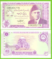 PAKISTAN 5 RUPEES 1997  P-44 UNC - Pakistan