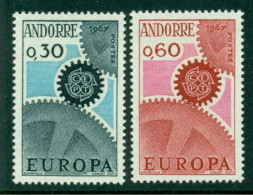 ANDORRA (French) 1967 Mi 199-200** Europa CEPT [L3832] - 1967