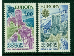 ANDORRA (French) 1977 Mi 282-83** Europa CEPT - Landscapes [L3836] - 1977