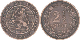 Pays-Bas - 1884 - 2 1/2 Cent - Guillaume III - 17-021 - 1849-1890 : Willem III