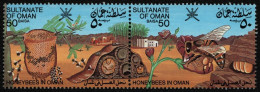 Oman 1983 - Mi-Nr. 251-252 ** - MNH - Bienen / Bees - Gefaltet / Folded - Omán