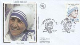 2010 " MERE TERESA " Sur Enveloppe 1er Jour En Soie. N° YT 4455 FDC à Saisir !!! - Madre Teresa