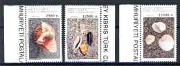 Türk. Zypern 387-389 Postfrisch Muscheln #JJ758 - Gebruikt