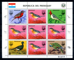 Paraguay Kleinbogen 3869 Postfrisch Vögel #JE647 - Paraguay