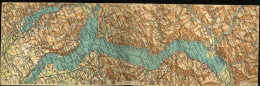 %603 MAPPA  DOPPIA DEL CONFINE ITALO SVIZZERO, PALLANZA LUINO BRISSAGO LOCARNO - Brissago