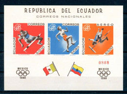 Ecuador Block 38 B Postfrisch Olympiade Mexiko 1968 #JS052 - Ecuador