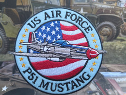 Patch Brodé U.S. Air Force P51 Mustang - 90 Mm à Coudre Ou à Thermocoller - Ecussons Tissu