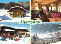 GROSSARL, MULTIPLE VIEWS, PENSION ALPENTAVERNE, ARCHITECTURE, RESTAURANT, CHURCH, LUGE, CAR, SKI RESORT, AUSTRIA - Grossarl