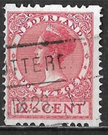 Rode Kras Door De L In 1925 Type Veth 12½ Cent Karmijn Tweezijdige Roltanding Zonder WM NVPH R 11 - Errors & Oddities