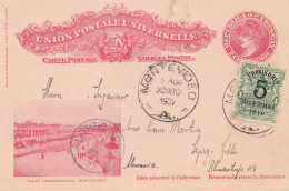 Uruguay 1902: Post Card Montevideo To Leipzig - Uruguay