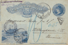 Uruguay 1905: Montevideo To Hildburghausen, Tax - Uruguay